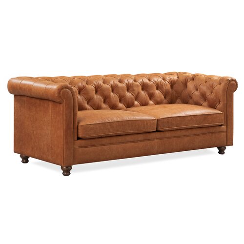 Melfi 87.4'' Leather Sofa 